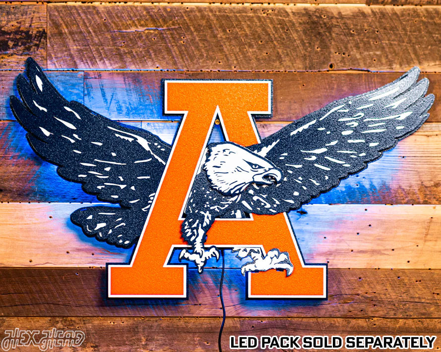 Auburn War Eagles VAULT 3D Vintage Metal Wall Art - Image 3