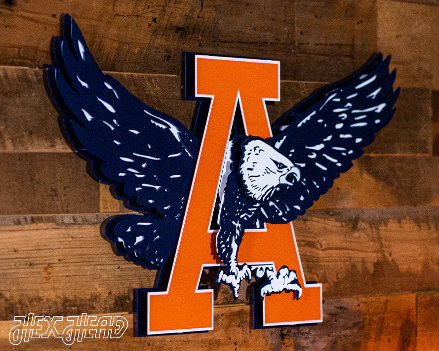 Auburn War Eagles VAULT 3D Vintage Metal Wall Art - Image 4