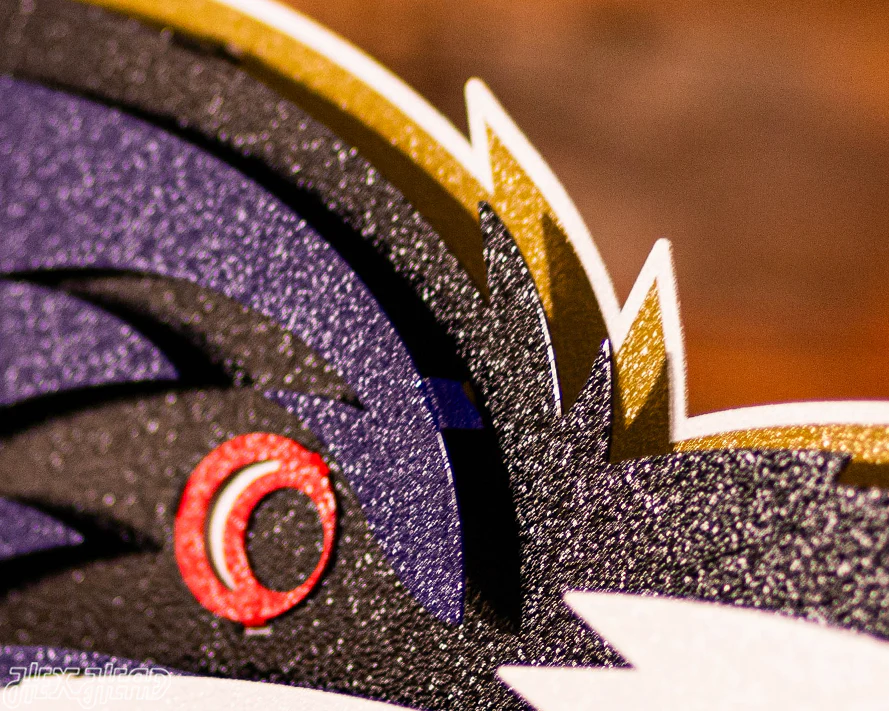 Baltimore Ravens "Raven Mascot" 3D Vintage Metal Wall Art - Image 13