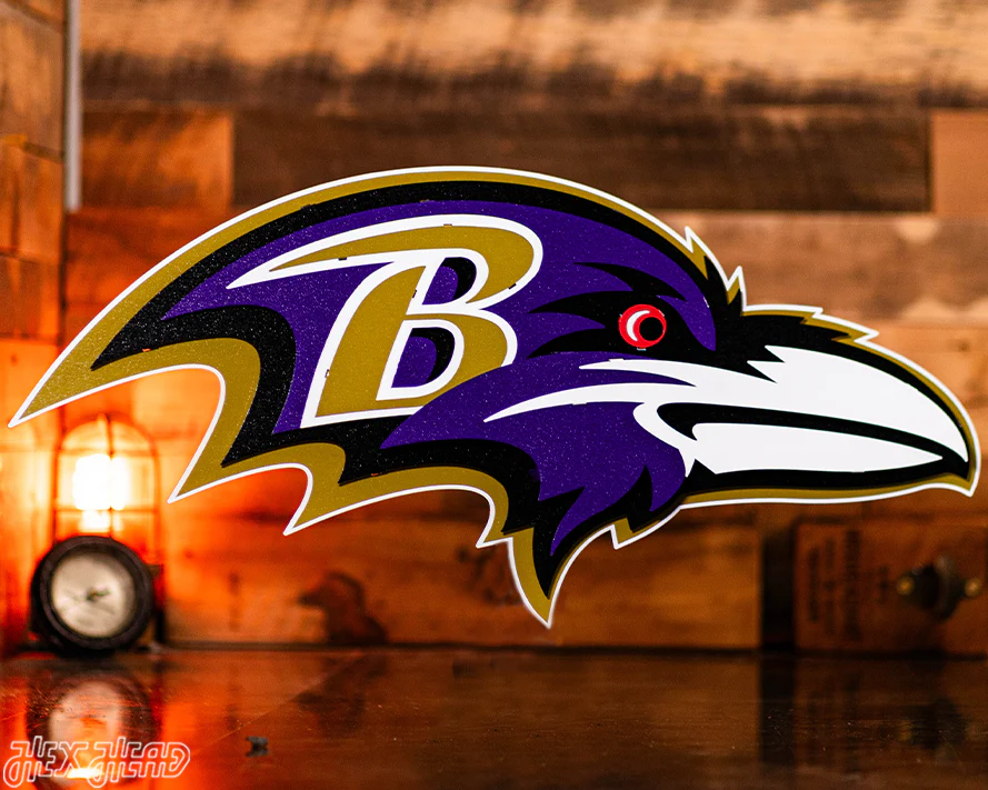 Baltimore Ravens "Raven Mascot" 3D Vintage Metal Wall Art - Image 16
