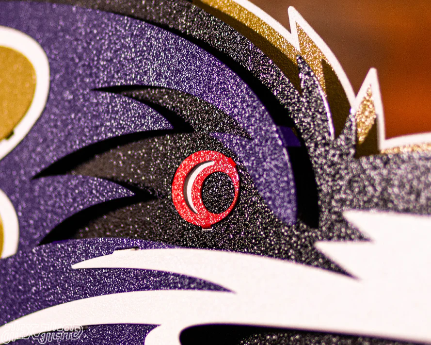 Baltimore Ravens "Raven Mascot" 3D Vintage Metal Wall Art - Image 9