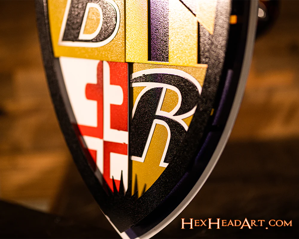 Baltimore Ravens "Shield" 3D Vintage Metal Wall Art - Image 7