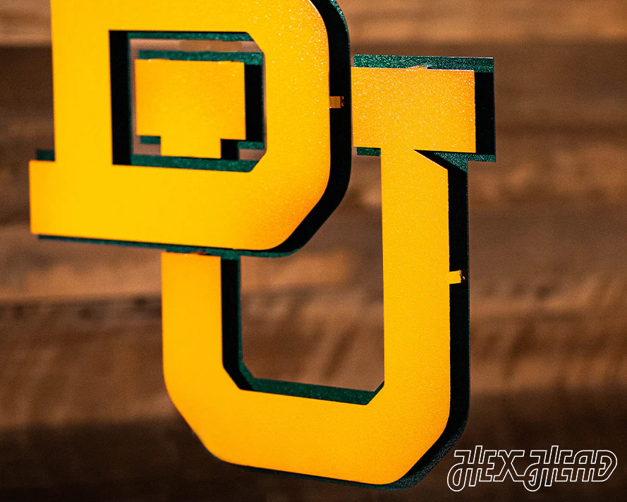 Baylor "BU" Logo 3D Vintage Metal Wall Art - Image 6