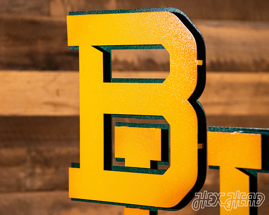Baylor "BU" Logo 3D Vintage Metal Wall Art - Image 7