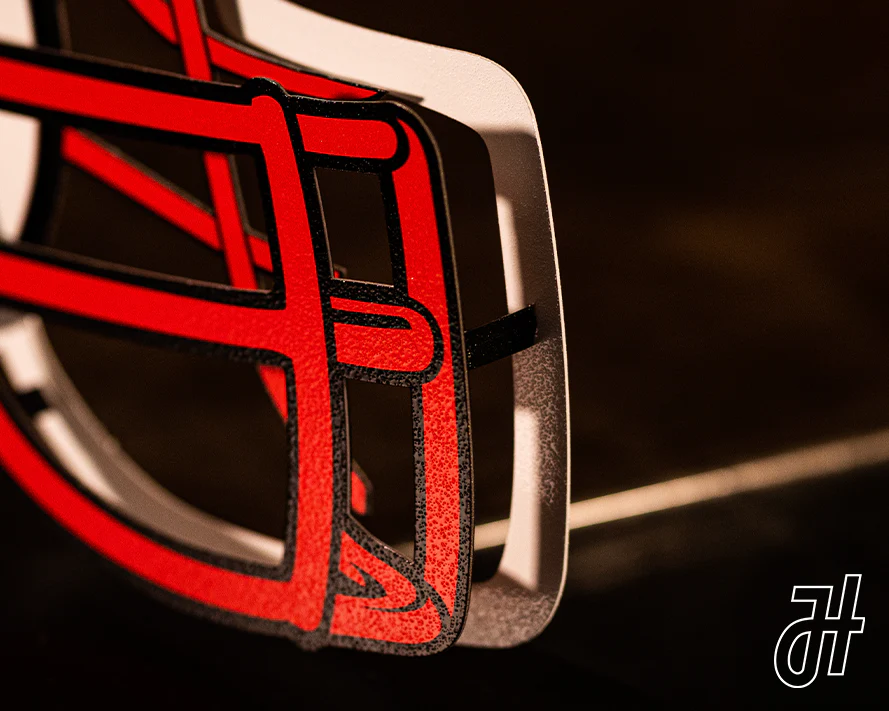 New England Patriots BLITZ Collection - 8 Layer Helmet 3D Vintage Metal Wall Art - Image 8