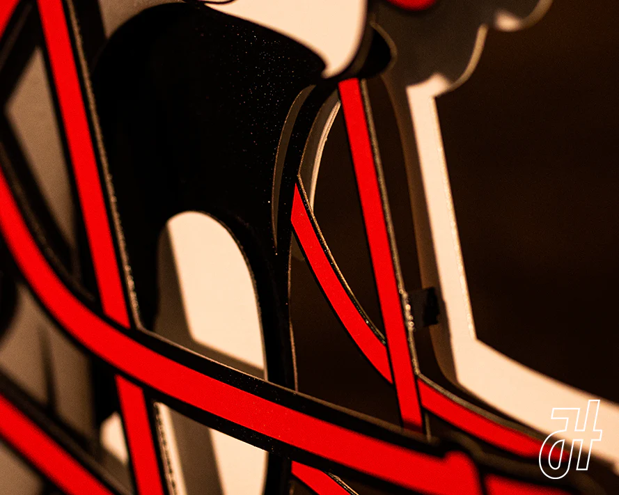 New England Patriots BLITZ Collection - 8 Layer Helmet 3D Vintage Metal Wall Art - Image 9