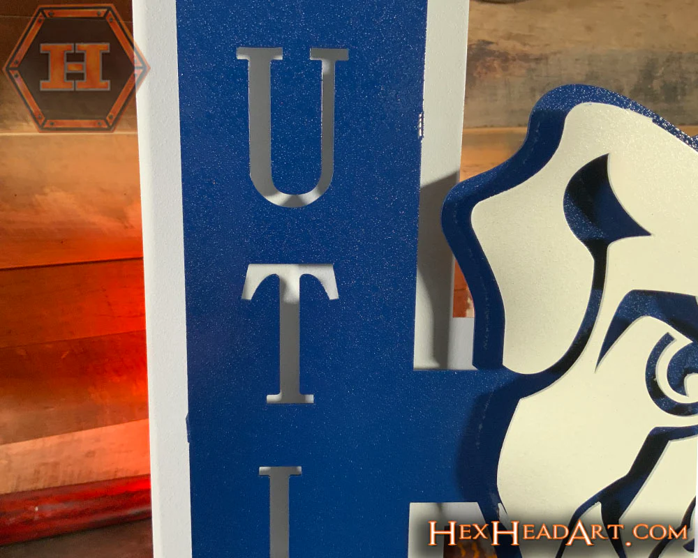 Butler HEX HEAD ORIGINAL " B with Bulldog" 3D Metal Wall Art - Image 3