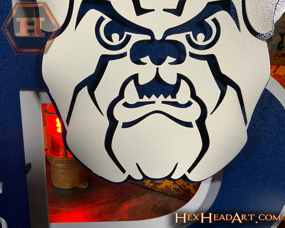Butler HEX HEAD ORIGINAL " B with Bulldog" 3D Metal Wall Art - Image 5