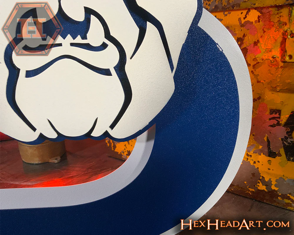 Butler HEX HEAD ORIGINAL " B with Bulldog" 3D Metal Wall Art - Image 8