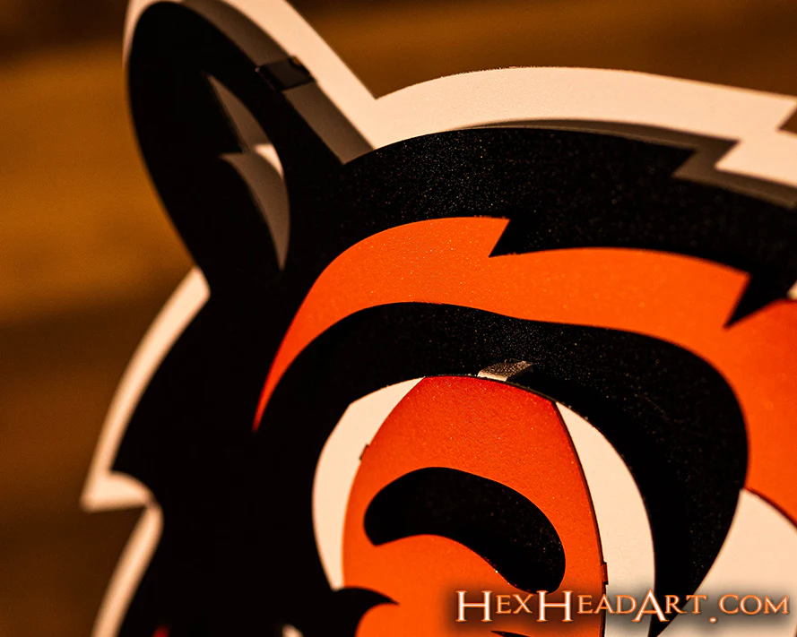 Cincinnati Bengals "Tiger Mascot" 3D Vintage Metal Wall Art - Image 10