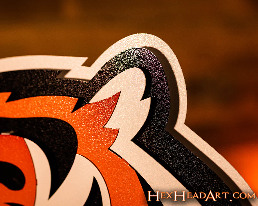 Cincinnati Bengals "Tiger Mascot" 3D Vintage Metal Wall Art - Image 7
