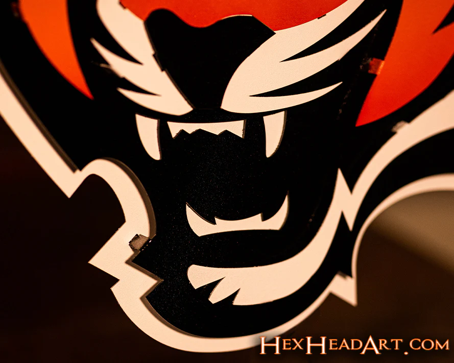 Cincinnati Bengals "Tiger Mascot" 3D Vintage Metal Wall Art - Image 8