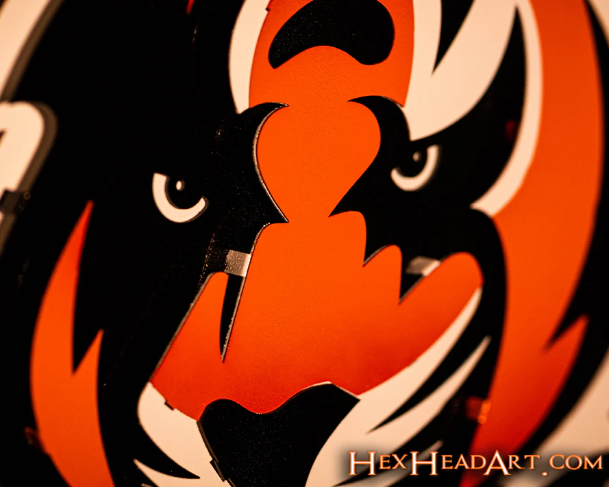 Cincinnati Bengals "Tiger Mascot" 3D Vintage Metal Wall Art - Image 9
