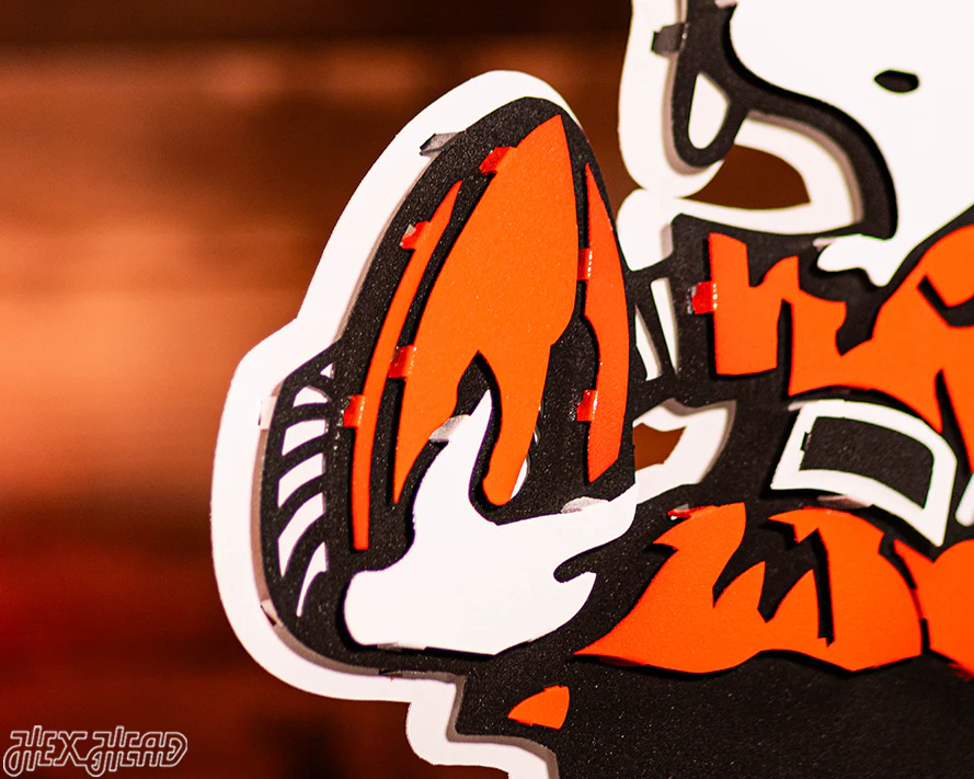 Cleveland Browns "Brownie" 3D Vintage Metal Wall Art - Image 8