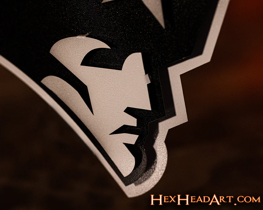 MONOCHROME - New England Patriots 3D Vintage Metal Wall Art - Image 3