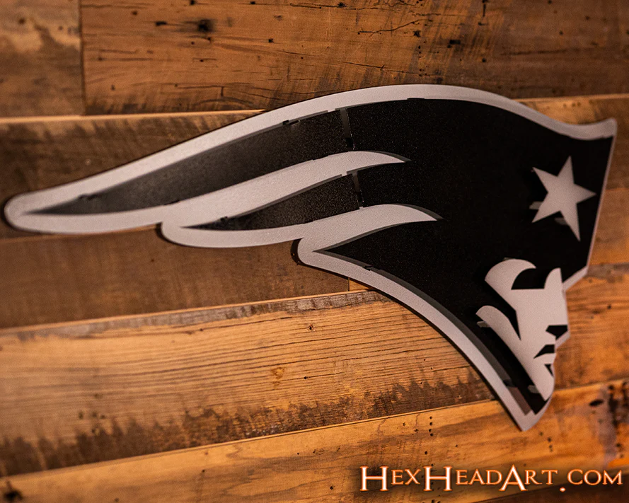 MONOCHROME - New England Patriots 3D Vintage Metal Wall Art - Image 6