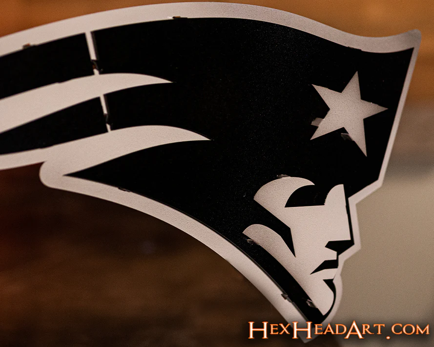 MONOCHROME - New England Patriots 3D Vintage Metal Wall Art - Image 7