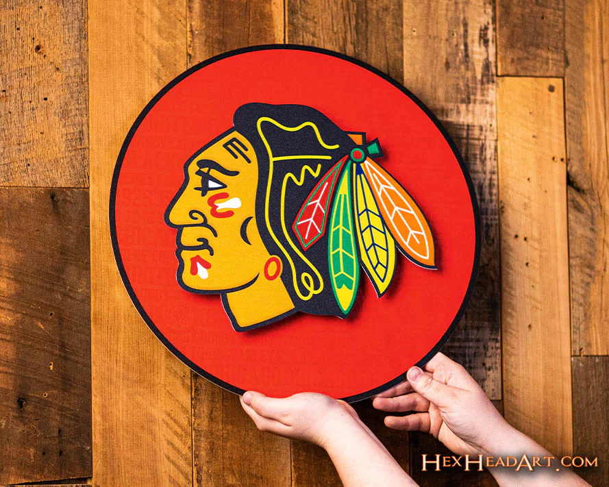 Chicago Blackhawks CRAFT SERIES 3D Embossed Metal Wall Art - Image 4