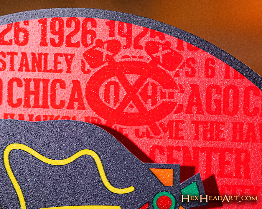 Chicago Blackhawks CRAFT SERIES 3D Embossed Metal Wall Art - Image 7