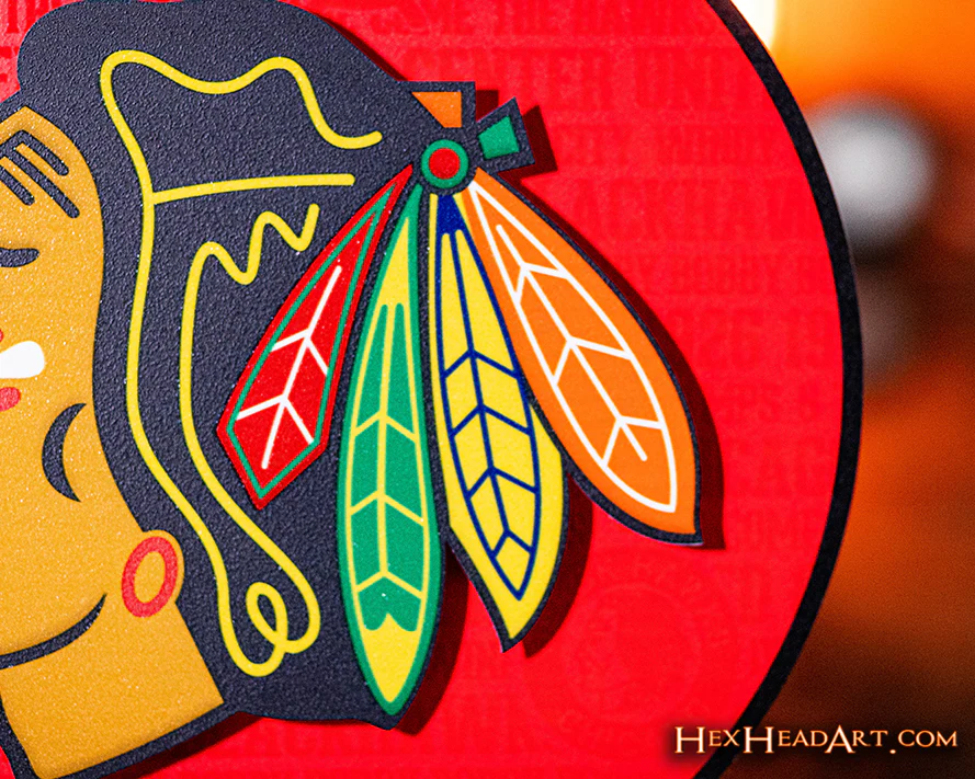 Chicago Blackhawks CRAFT SERIES 3D Embossed Metal Wall Art - Image 8