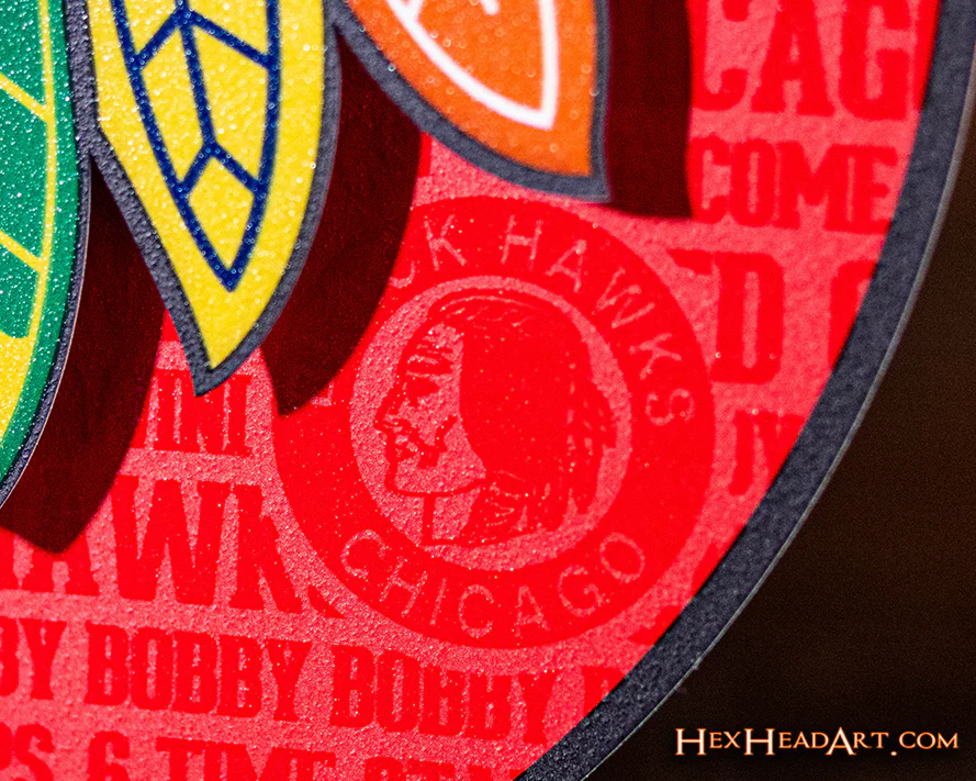 Chicago Blackhawks CRAFT SERIES 3D Embossed Metal Wall Art - Image 9