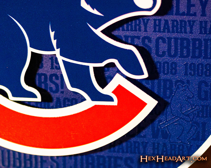 Chicago Cubs CRAFT SERIES 3D Embossed Metal Wall Art - Image 11