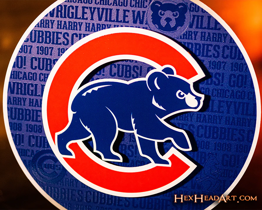Chicago Cubs CRAFT SERIES 3D Embossed Metal Wall Art - Image 4