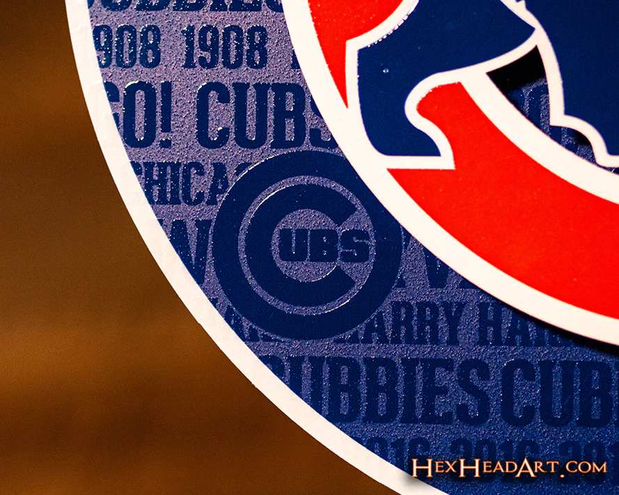 Chicago Cubs CRAFT SERIES 3D Embossed Metal Wall Art - Image 7