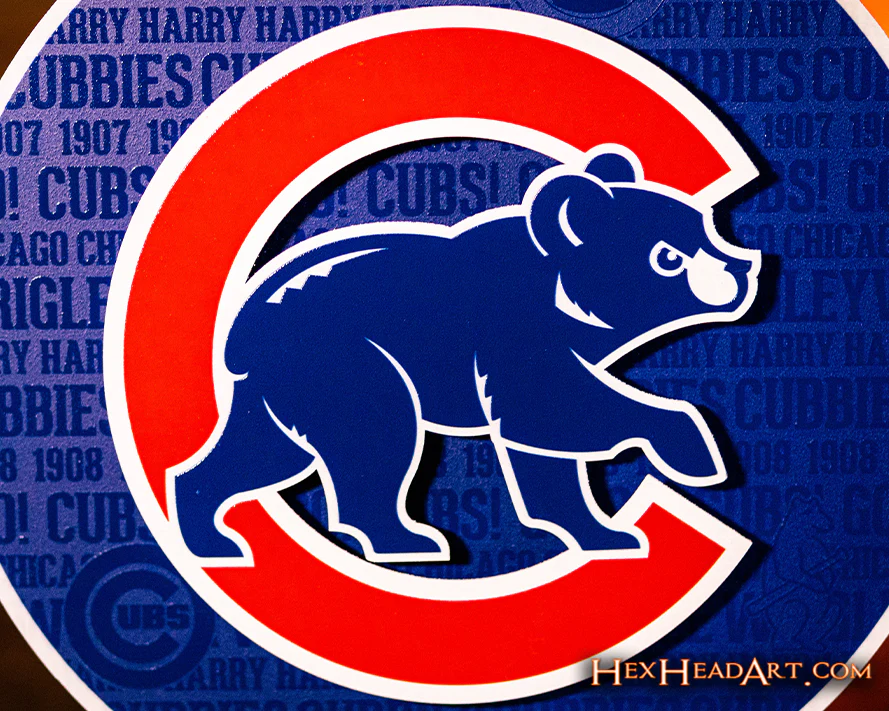 Chicago Cubs CRAFT SERIES 3D Embossed Metal Wall Art - Image 9