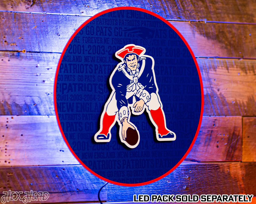 New England Patriots CRAFT SERIES 3D Embossed Metal Wall Art - Image 3