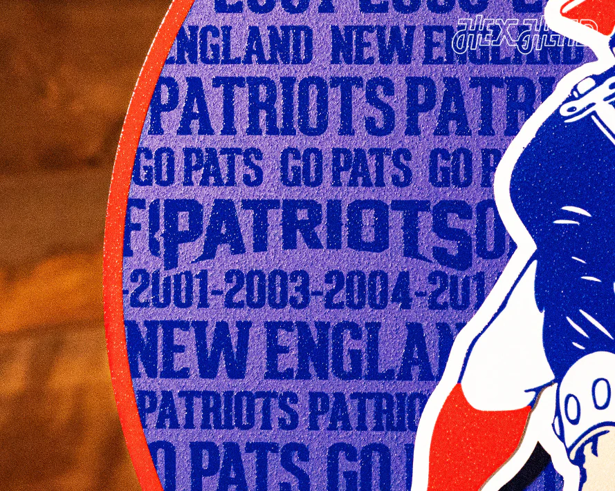 New England Patriots CRAFT SERIES 3D Embossed Metal Wall Art - Image 6