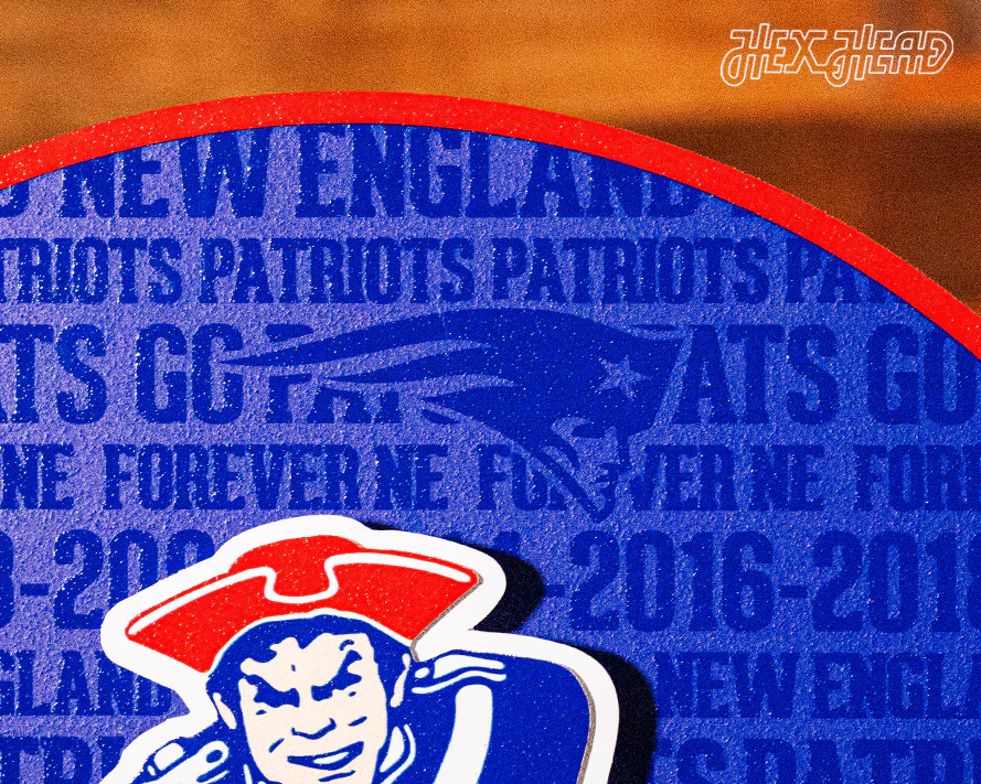 New England Patriots CRAFT SERIES 3D Embossed Metal Wall Art - Image 7