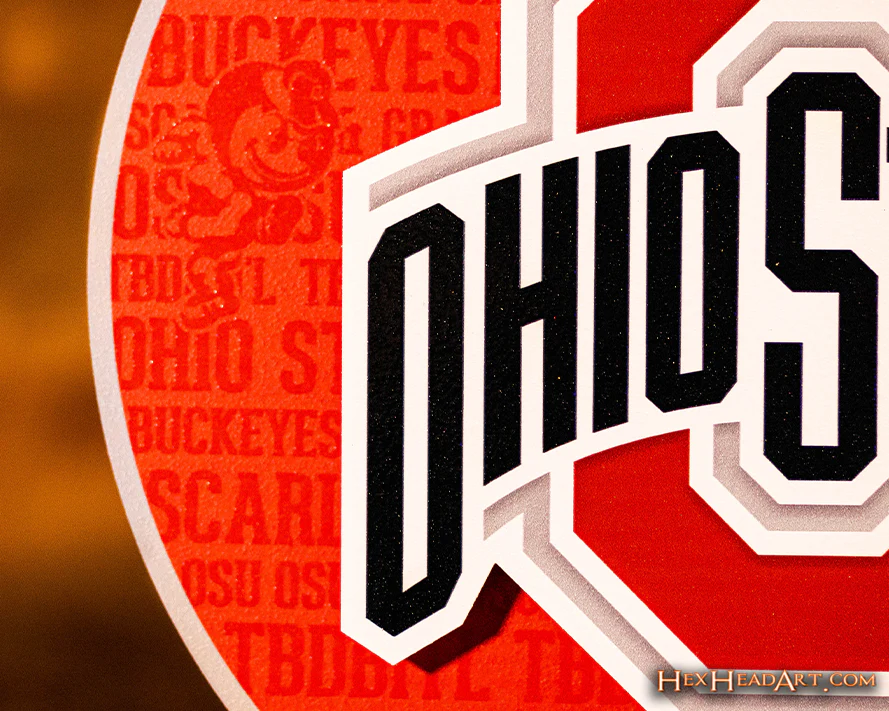 Ohio State Buckeyes CRAFT SERIES 3D Embossed Metal Wall Art - Image 10