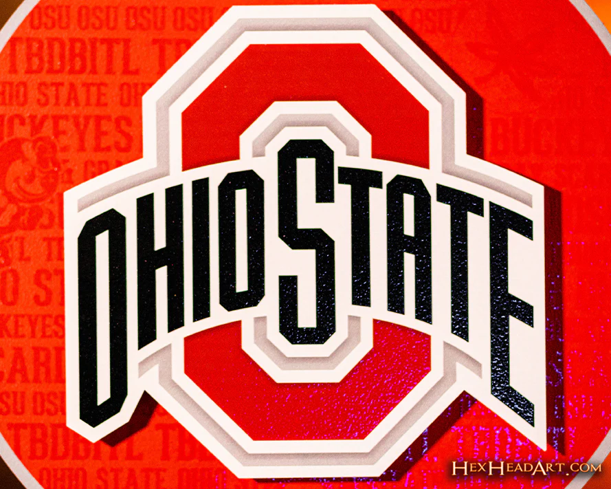 Ohio State Buckeyes CRAFT SERIES 3D Embossed Metal Wall Art - Image 6