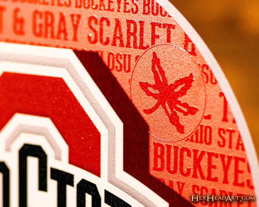 Ohio State Buckeyes CRAFT SERIES 3D Embossed Metal Wall Art - Image 7