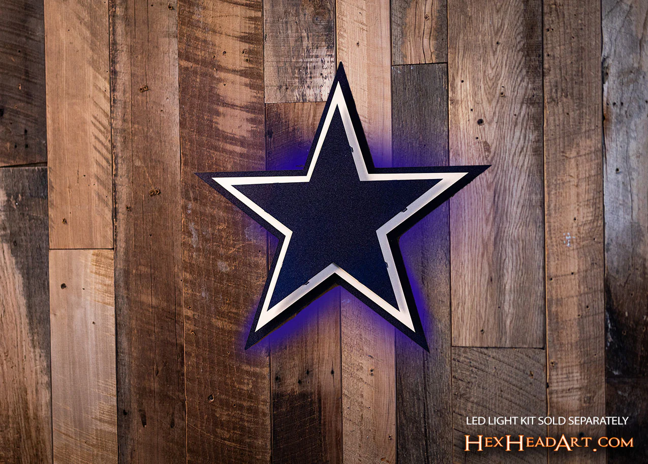 Dallas Cowboys "STAR" 3D Vintage Metal Wall Art - Image 3
