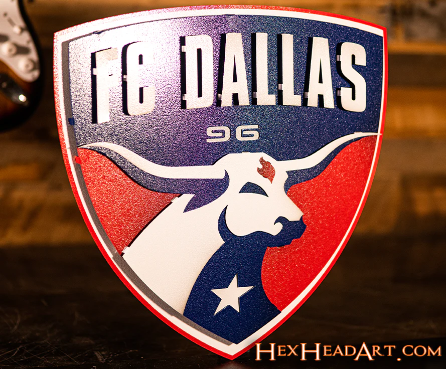 CLOSE OUT - FC Dallas 3D Vintage Metal Wall Art - Image 3