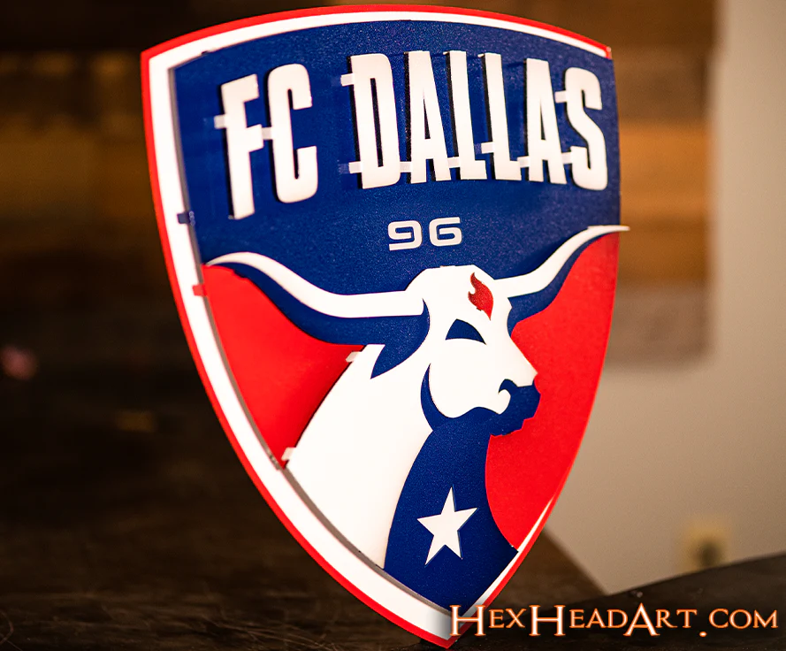 CLOSE OUT - FC Dallas 3D Vintage Metal Wall Art - Image 4