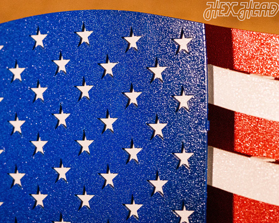 OLD GLORY! Waving American Flag 3D Vintage Metal Wall Art - Image 10