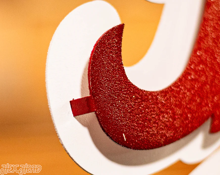 Indiana Hoosiers Classic Script 3D Vintage Metal Wall Art - Image 11