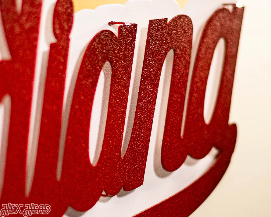 Indiana Hoosiers Classic Script 3D Vintage Metal Wall Art - Image 14