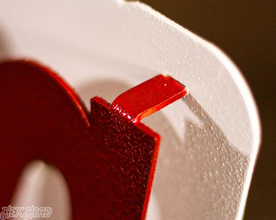 Indiana Hoosiers Classic Script 3D Vintage Metal Wall Art - Image 6