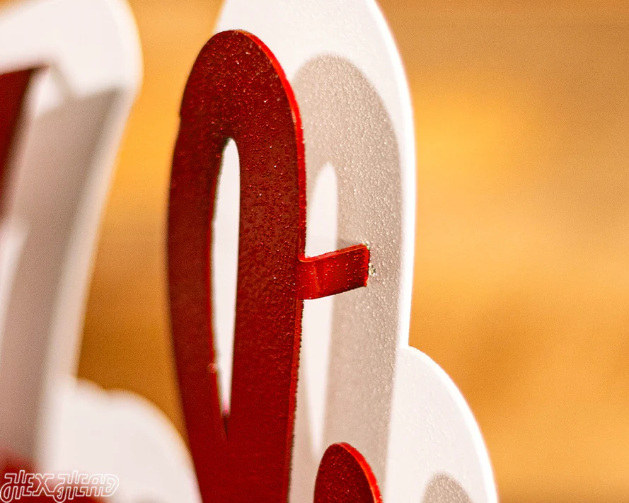 Indiana Hoosiers Classic Script 3D Vintage Metal Wall Art - Image 7