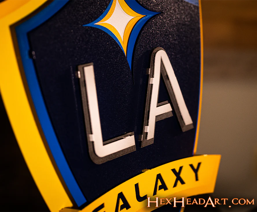 CLOSE OUT - LA Galaxy 3D Vintage Metal Wall Art - Image 3