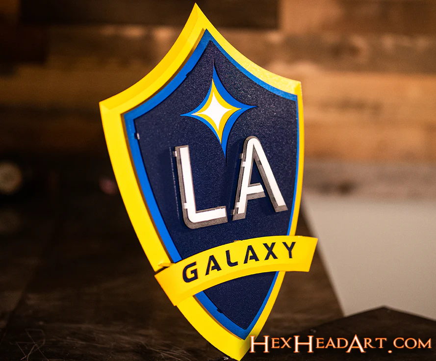 CLOSE OUT - LA Galaxy 3D Vintage Metal Wall Art - Image 6