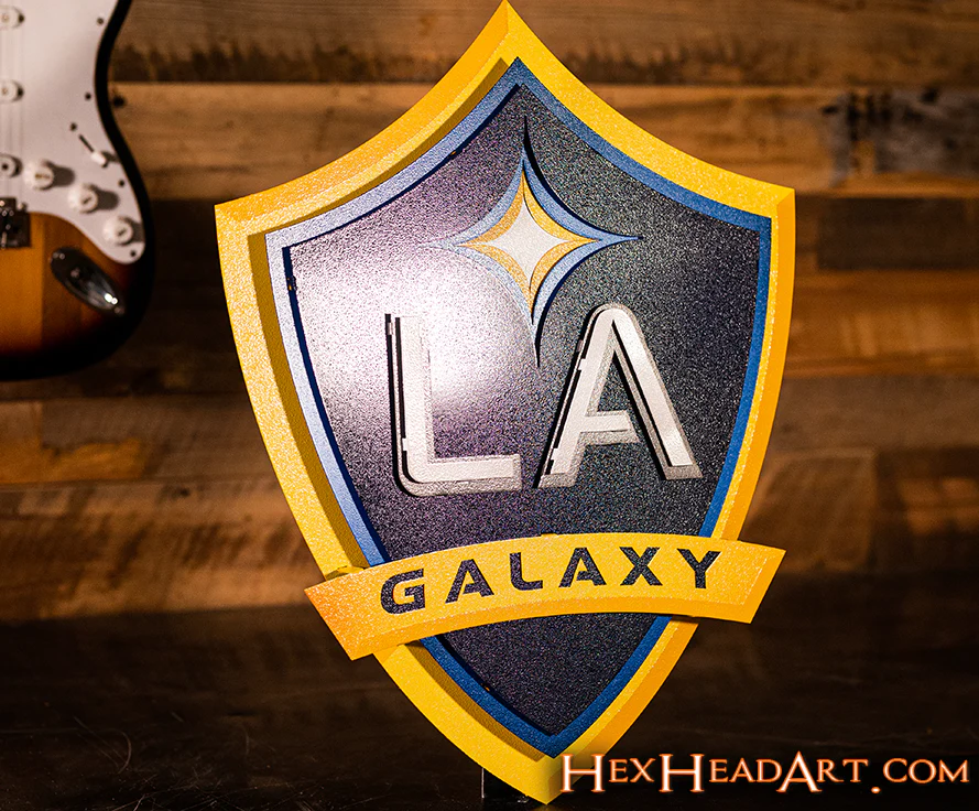 CLOSE OUT - LA Galaxy 3D Vintage Metal Wall Art - Image 8