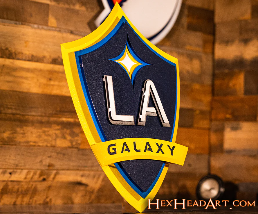CLOSE OUT - LA Galaxy 3D Vintage Metal Wall Art - Image 9