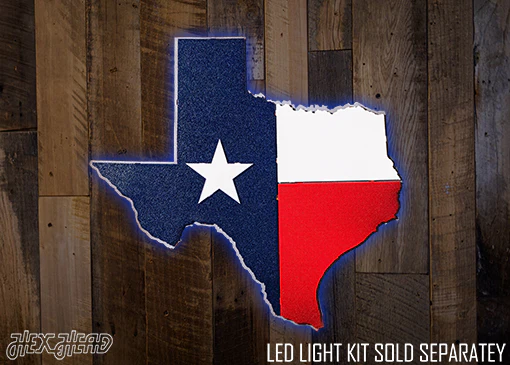 Lone Star State of Texas Flag 3D Vintage Metal Wall Art - Image 3