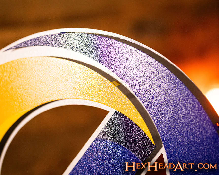 Los Angeles Rams "LA" Logo 3D Vintage Metal Wall Art - Image 6