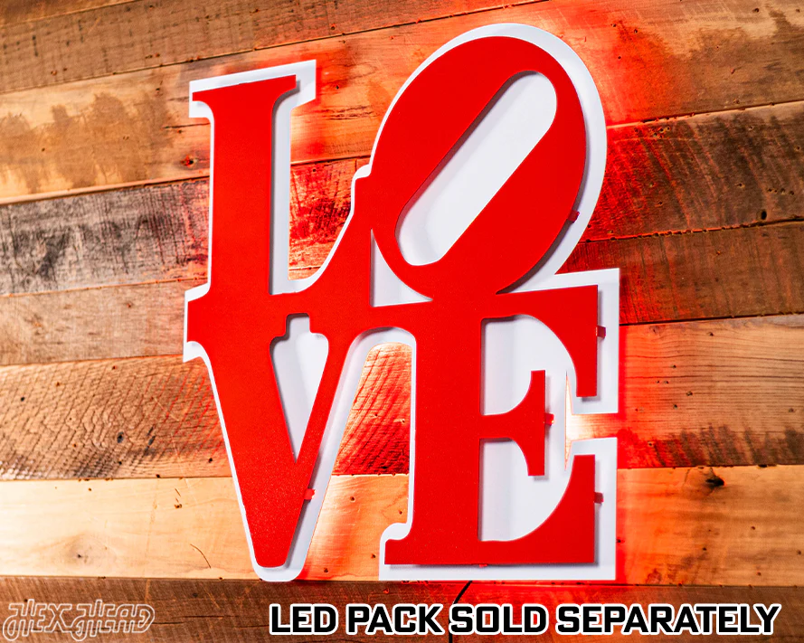 "LOVE" 3D Vintage Metal Wall Art - Image 3